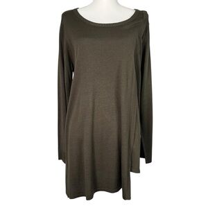 M Rena Asymmetrical Sweater Women’s Olive Green Size Large